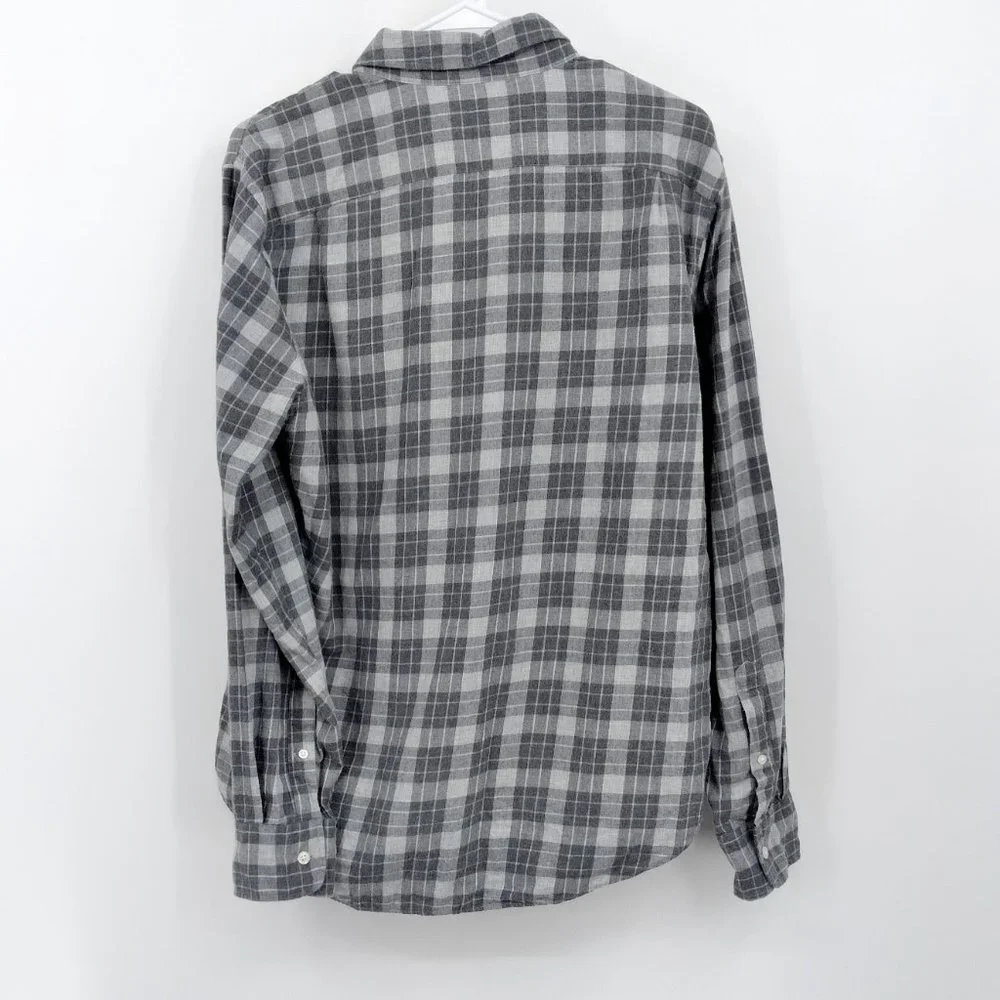 Bonobos Menswear Slim Fit Plaid Flannel Button Down Shirt Gray Size L - Picture 5 of 7